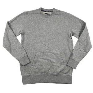 AND1 Sweatshirt Mens Medium Gray Crewneck Pullover Kangaroo Pocket Logo